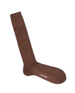 Brown Cable Over The Calf - SOCKS