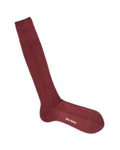 Burgundy Cable Over The Calf - SOCKS