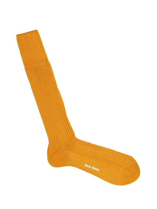 Mustard Cable Over The Calf - SOCKS