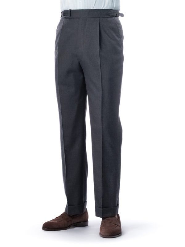 ROMEO TROUSER - HIGH TWIST CHARCOAL WOOL