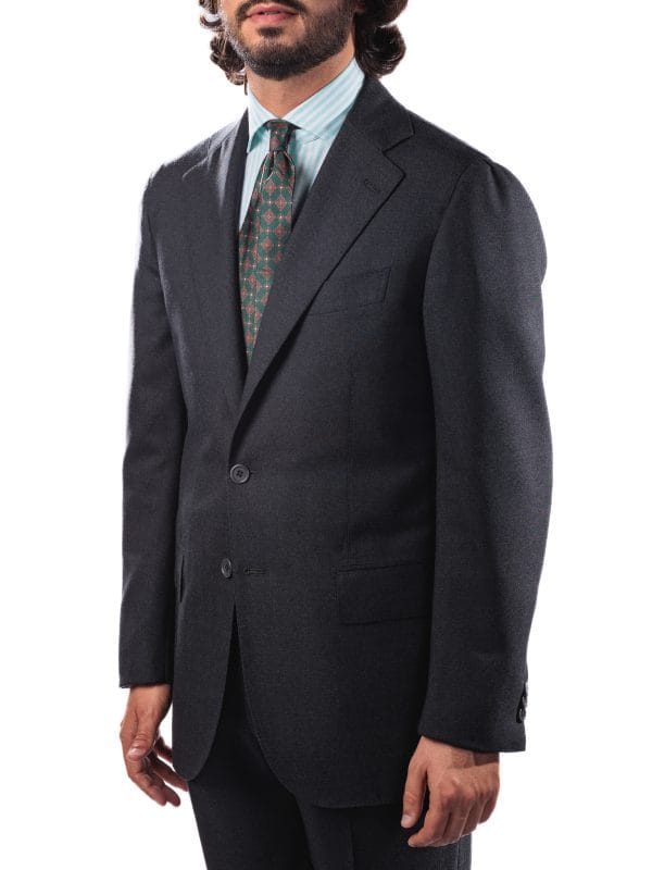 GIULIA JACKET - HIGH TWIST CHARCOAL WOOL