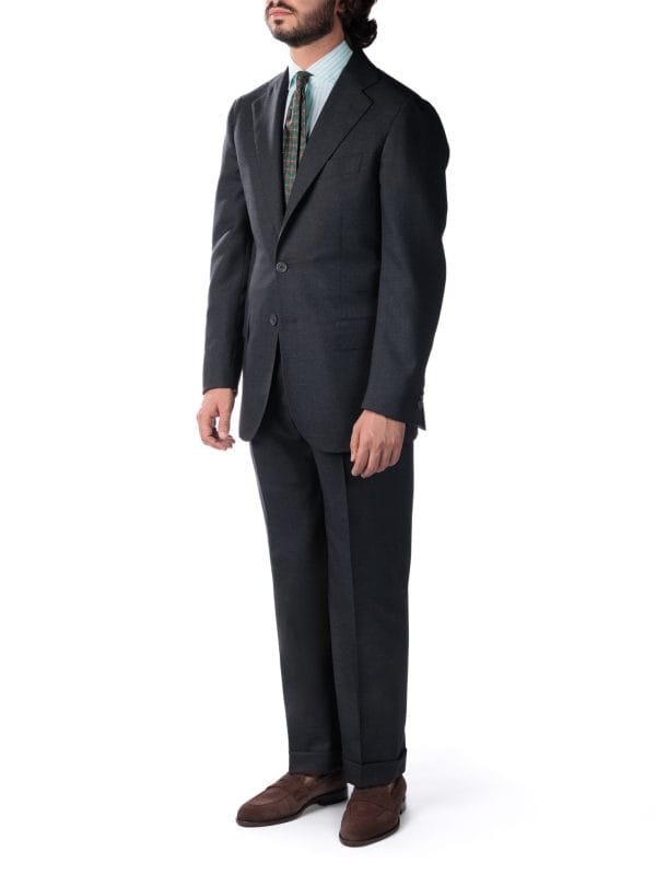 VENEZIA SUIT - HIGH TWIST CHARCOAL WOOL