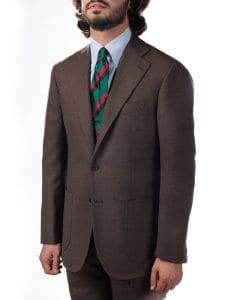 GIULIETTA JACKET - HIGH TWIST BROWN WOOL