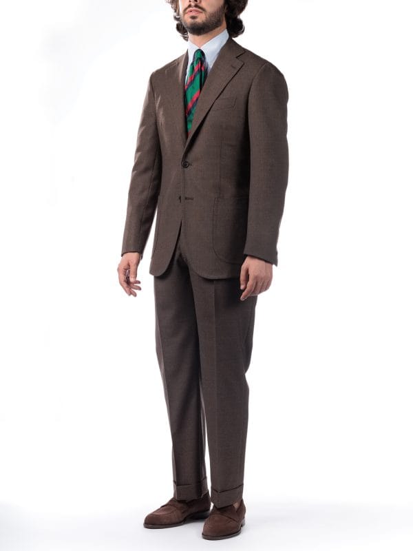 VERONA SUIT - HIGH TWIST BROWN WOOL