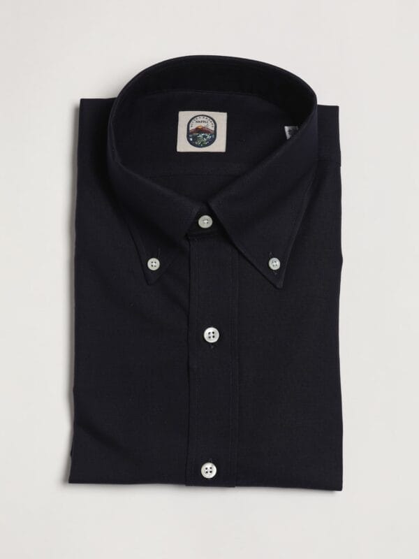 Renzo Button Down Collar Shirt - NAVY OXFORD