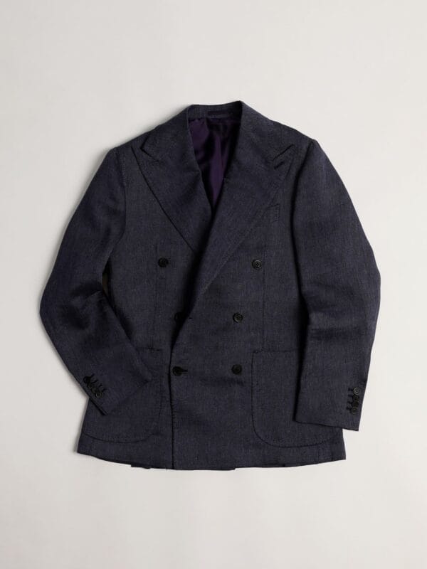 Dione DB JACKET - NAVY ITALIAN LINEN