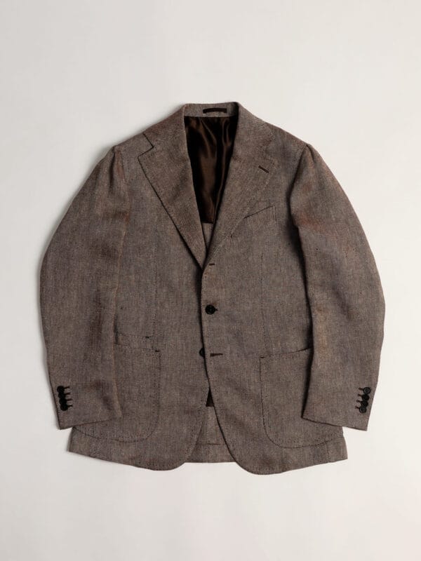 Neaira JACKET - BROWN ITALIAN LINEN