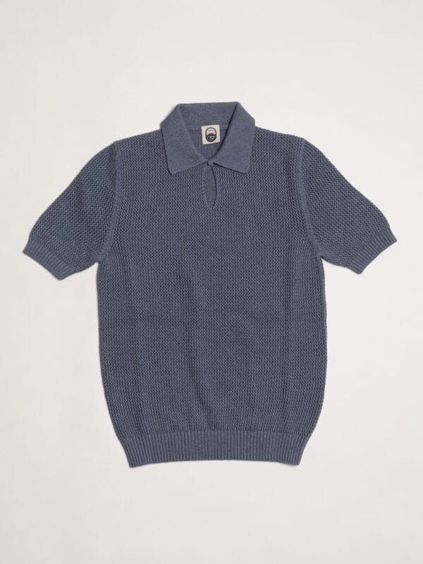 Vesuvio - DENIM COTTON KNIT POLO