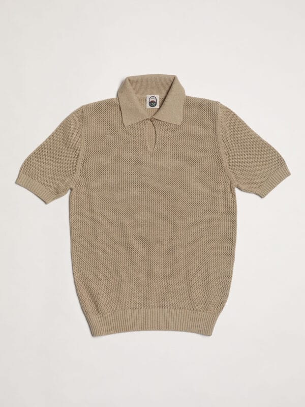 Vesuvio - BEIGE COTTON KNIT POLO