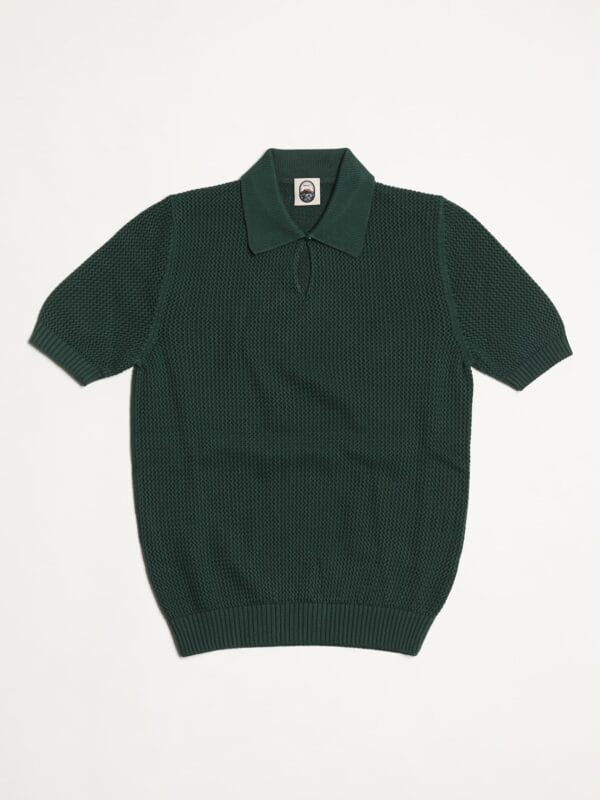 Vesuvio - GREEN COTTON KNIT POLO