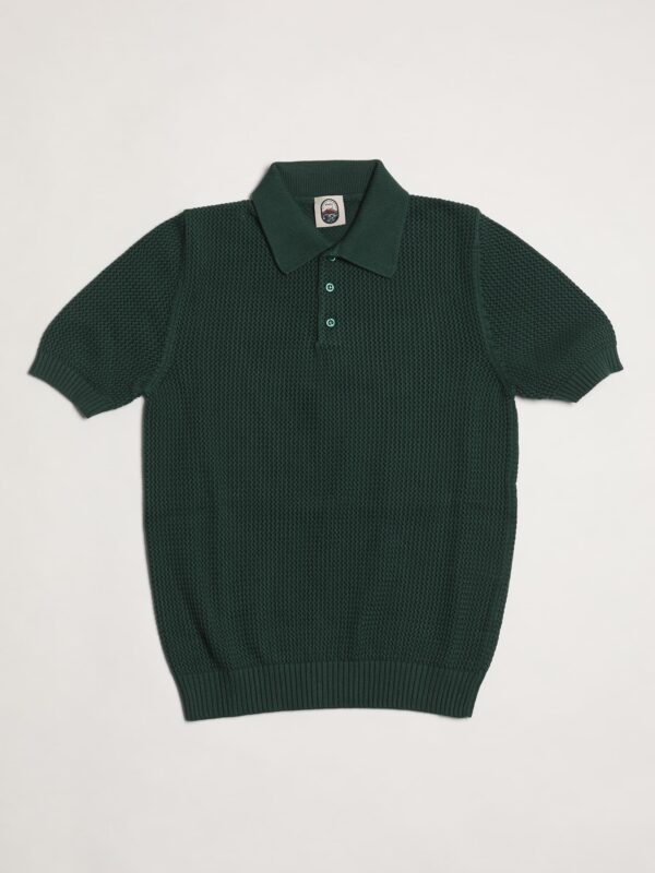 Parthenope  - GREEN COTTON KNIT POLO