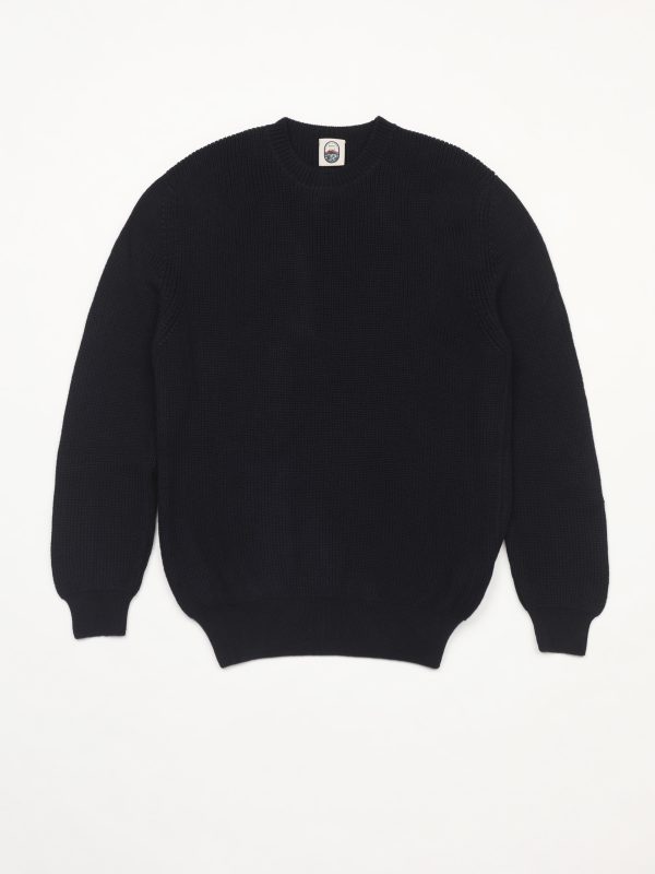 James – NAVY WOOL CREWNECK