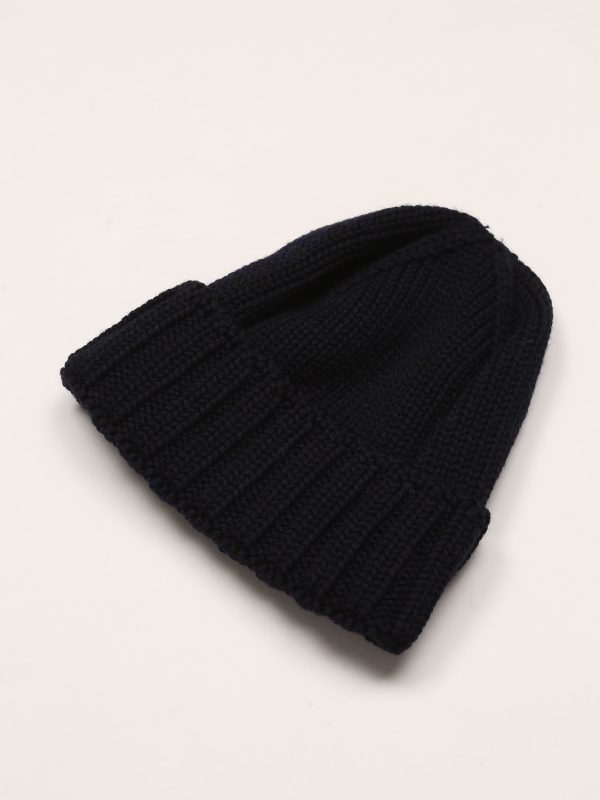 Fulvio - NAVY RIBBED MERINO KNIT CAP