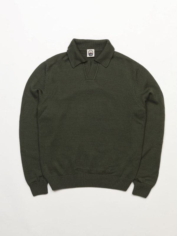 Sean – GREEN WOOL POLO