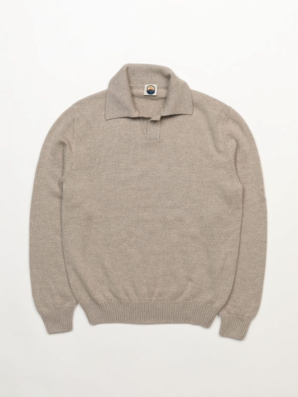Sean – GREIGE WOOL POLO