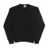 Front view of the NR NAPOLI CIRO black Cashwool crewneck with half English rib knitting, long sleeves and a wide ribbed hem.
