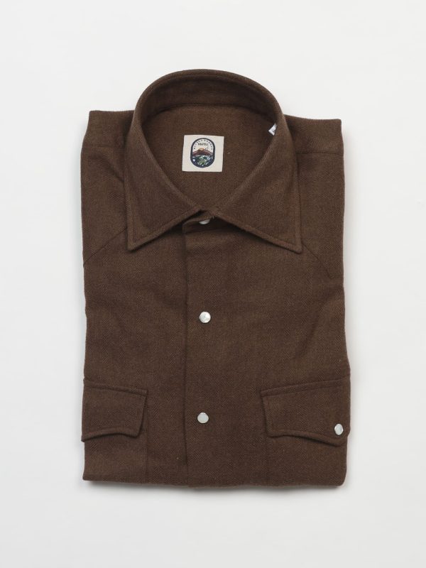 Terra di Napoli Herringbone - NEAPOLITAN WESTERN SHIRT