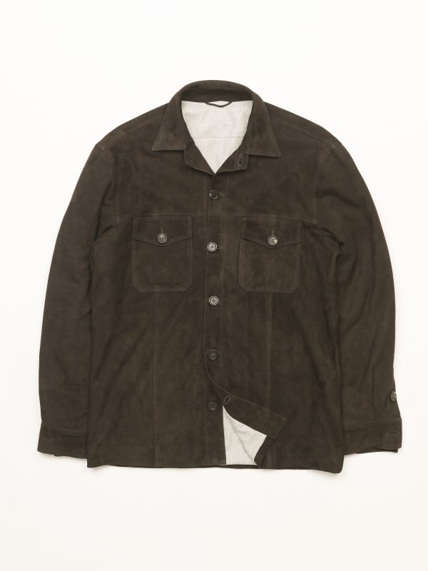 Gong – Dark Brown Suede Overshirt