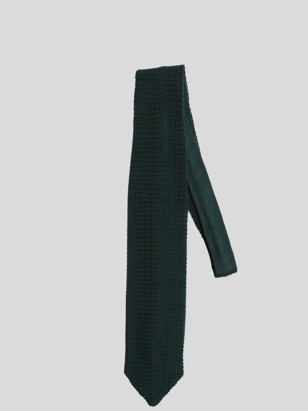 V-Point Knit Tie – Green