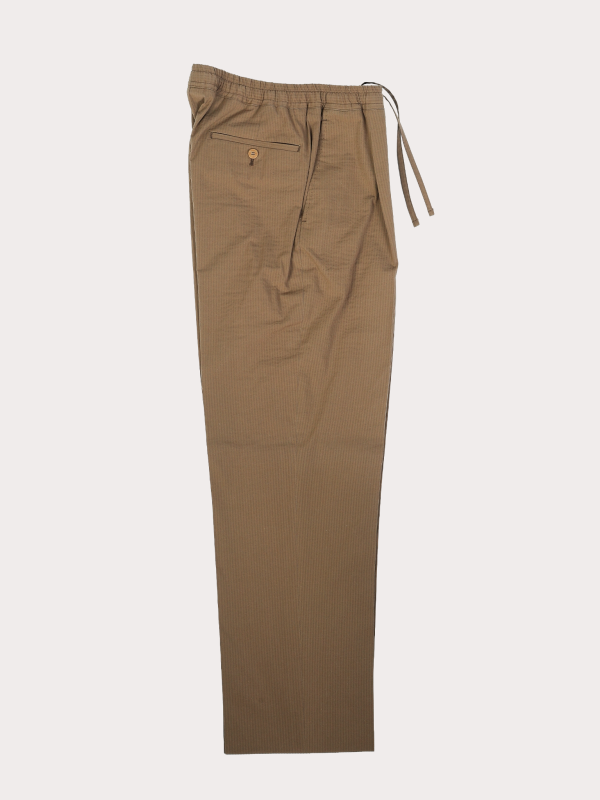 NRP Mod. 4 Drawstring Trouser — Brown Seersucker
