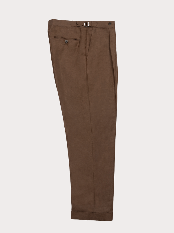 NRP Mod. 1 – Tobacco Brown Linen Trouser