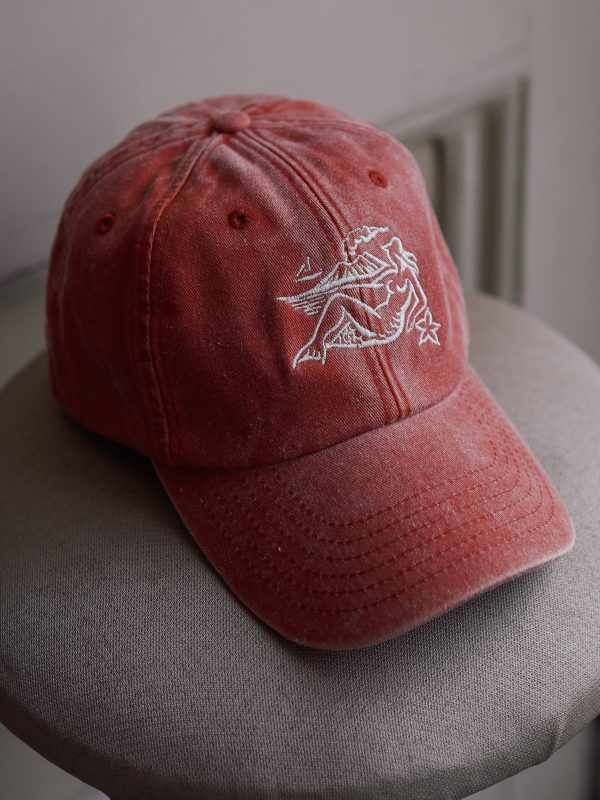 Partenope Washed Cap – Brick Red