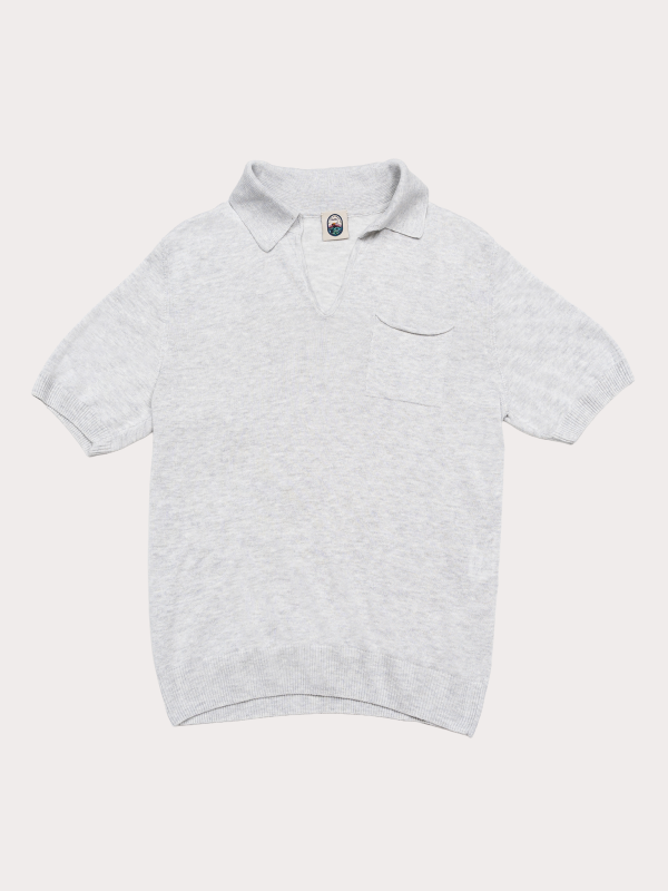 Joel - Ghiacco Linen Cotton Knit Polo
