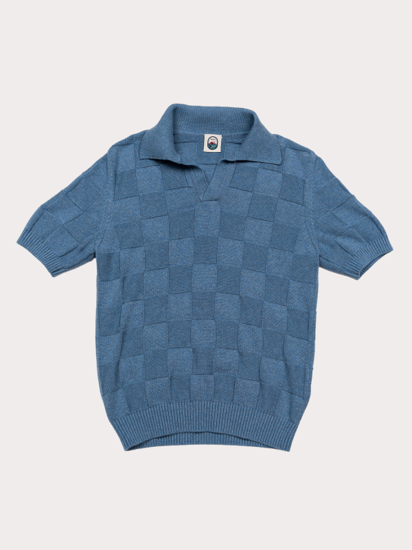 Borgo - Indaco Cotton Textured Knit Polo