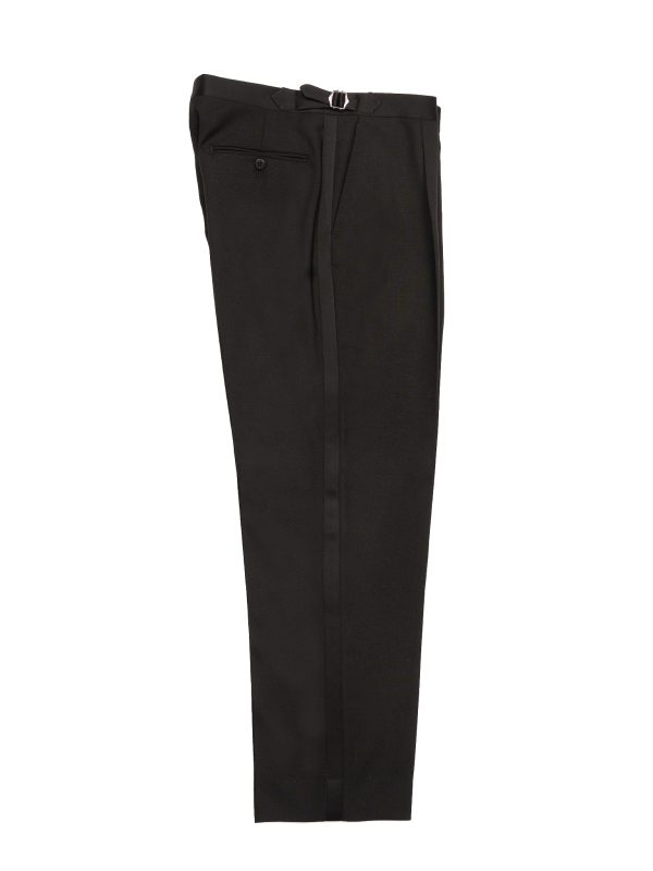 NRP Mod. 1 Tux black barathea wool tuxedo trousers – NR Napoli