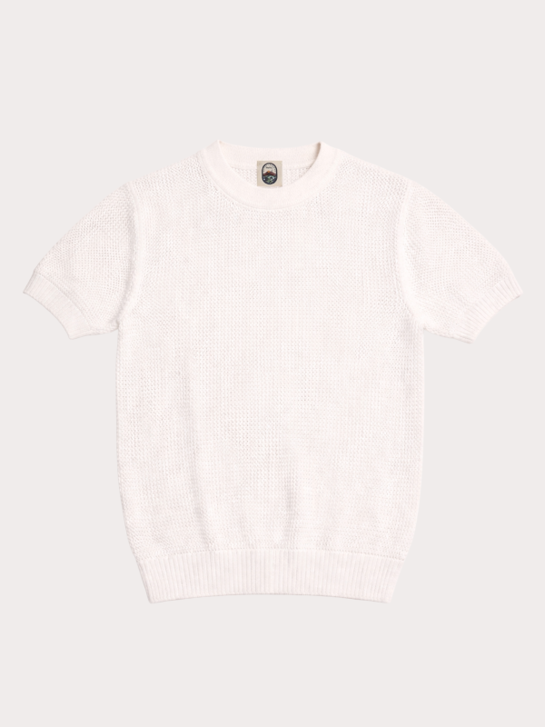 Baia – Meringa Cotton Crochet Knit T-Shirt