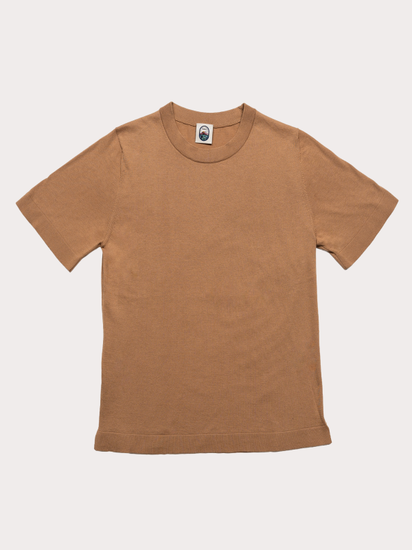 Filo – Caramello Ultra Fine Cotton Knit T-Shirt