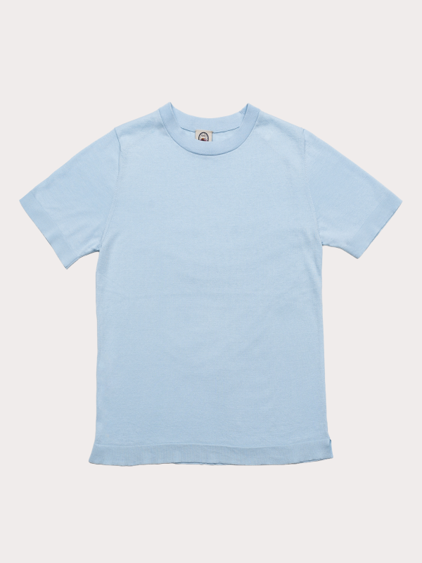 Filo – Azzurro Ultra Fine Cotton Knit T-Shirt