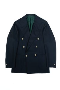 DIONE navy Italian wool double-breasted jacket – NR Napoli