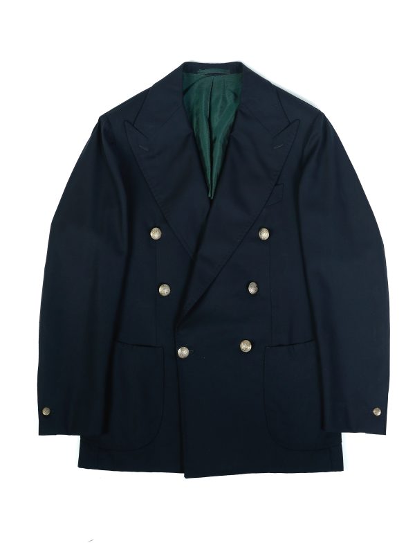 DIONE navy Italian wool double-breasted jacket – NR Napoli