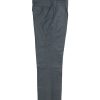 NR Napoli NRP Mod. 1 charcoal gray flannel trousers, full-length front view with single pleats.
