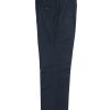 NR Napoli NRP Mod. 1 navy flannel trousers, full-length front view with single pleats.