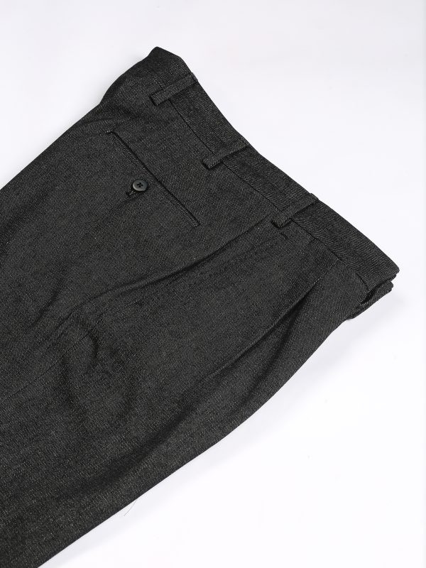 NR Napoli NRP Mod. 3 black denim trousers, folded to show the belt loops and back pocket.