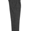 NR Napoli NRP Mod. 3 black denim trousers, full-length front view with double pleats.