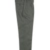 NR Napoli NRP Mod. 3 green trousers, full-length front view with double pleats.
