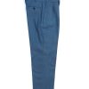 NR Napoli NRP Mod. 3 washed denim trousers, full-length front view with double pleats.